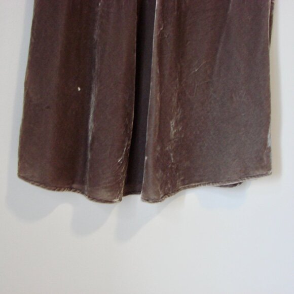 Banana Republic Taupe Velvet Midi Slip Skirt Gray Brown Flared Party Size Small - Picture 13 of 13